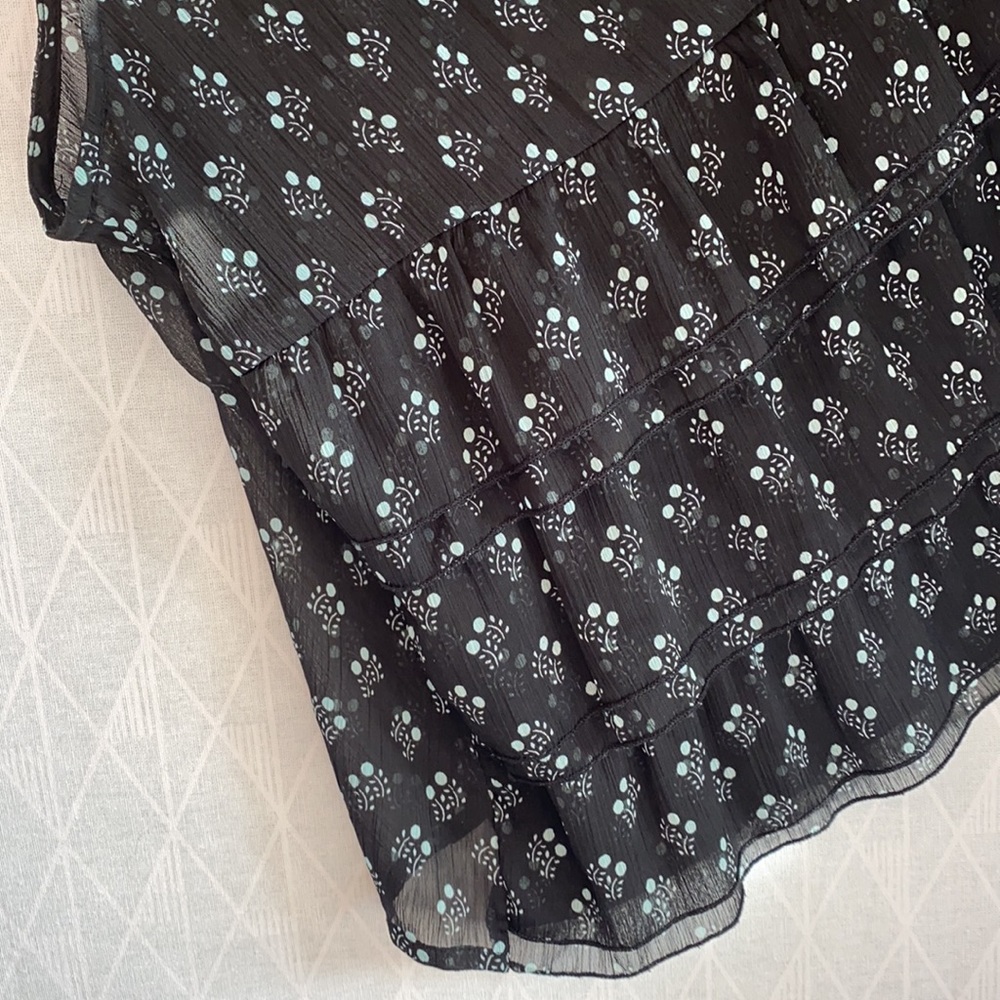 2/$30 Sheer Ruffle Pattern Tank - Picture 3 of 6